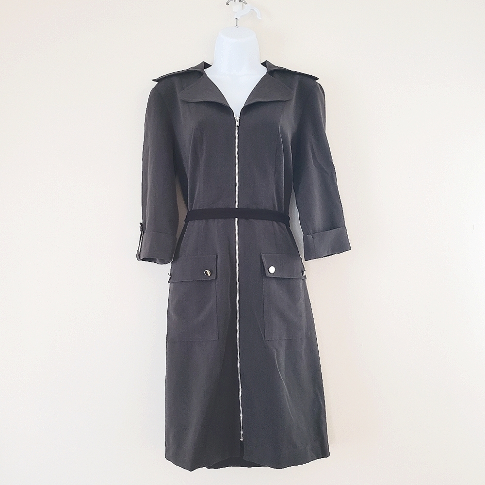 Liz Claiborne Grey Midi Dress